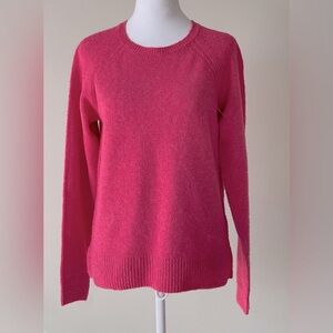 Caslon Women's Hot Pink Long Sleeve Crewneck Pullover Sweater NWT Size Small